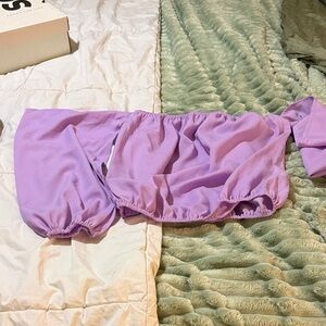 Lavender Off-Shoulder Top
